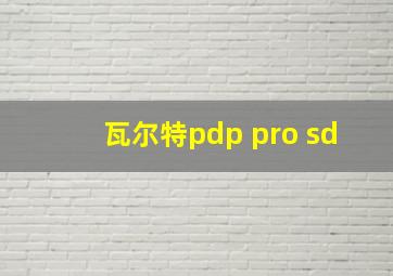 瓦尔特pdp pro sd